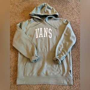 VANS Light Blue Hoodie with White Block Vans Logo